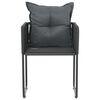 vidaXL Chaises d'extérieur lot de 2 avec oreillers Résine tressée Noir