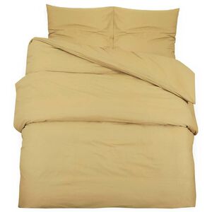 vidaXL Ensemble de housse de couette Taupe 200x200 cm Microfibre
