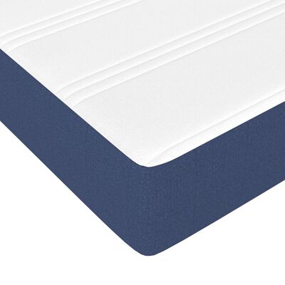 vidaXL Matelas de lit à ressorts ensachés Bleu 90x200x20 cm Tissu