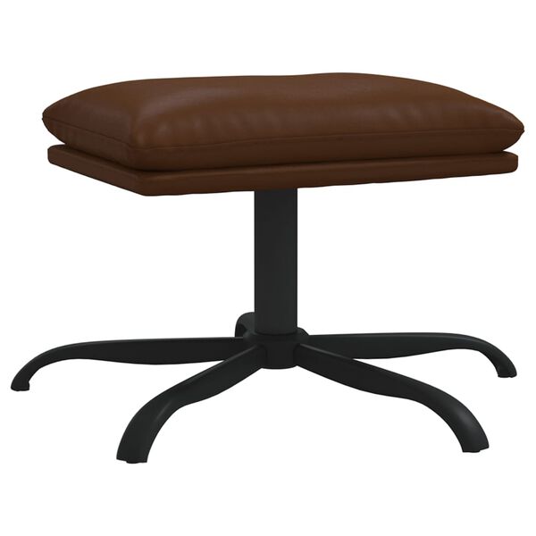 vidaXL Repose-pied Marron 45x29,5x36 cm Similicuir brillant