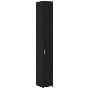 vidaXL Armoire de rangement 3 pcs Ch&ecirc;ne noir 30 x 42,5 x 225 cm