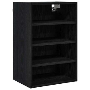 vidaXL Armoire suspendue avec &eacute;tag&egrave;re Ch&ecirc;ne noir 40 x 29,5 x 60 cm