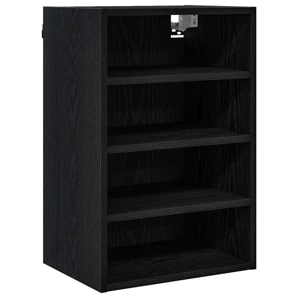 vidaXL Armoire suspendue avec &eacute;tag&egrave;re Ch&ecirc;ne noir 40 x 29,5 x 60 cm