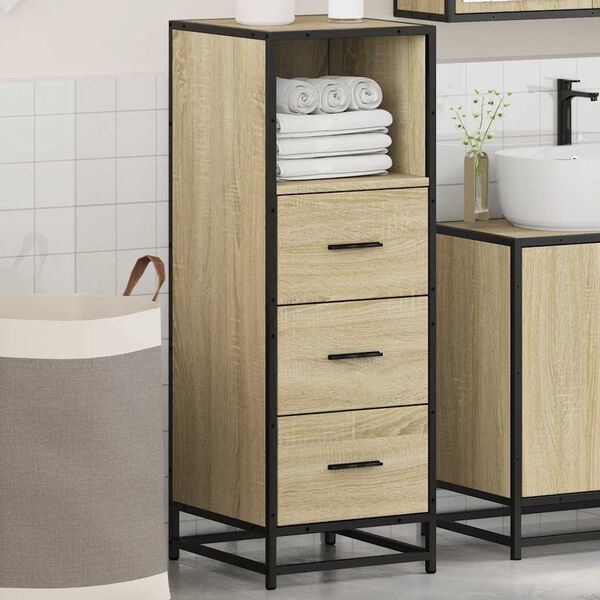 vidaXL Armoire de salle de bain chêne sonoma 35x37,5x100 cm