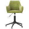 vidaXL Chaise pivotante de salle &agrave; manger Vert clair Velours