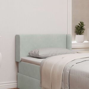 vidaXL Oreille de t&ecirc;te de lit Gris clair 40,5 x 40,5 x 4 cm Velours