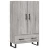 vidaXL Buffet haut sonoma gris 69,5x31x115 cm bois d'ing&eacute;nierie