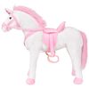 vidaXL Jouet en peluche Licorne Blanc et rose XXL