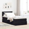 VidaXL Cadre de lit ottoman avec matelas noir 100x200cm velours