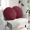 vidaXL Coussins de si&egrave;ge 2 pcs Bordeaux &Oslash;60 x 21 cm tissu