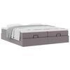 VidaXL Cadre de lit ottoman avec matelas gris 160x200 cm similicuir