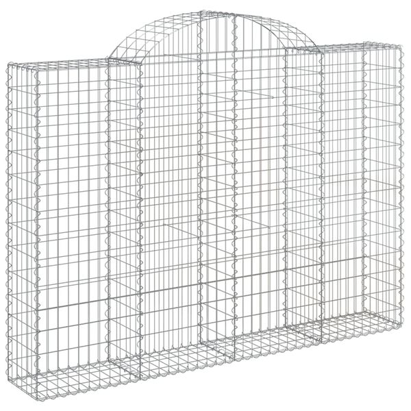 vidaXL Paniers &agrave; gabions arqu&eacute;s 6 pcs 200x30x140/160 cm Fer galvanis&eacute;