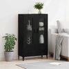 vidaXL Haut Armoire avec tiroir Ch&ecirc;ne noir 70 x 31 x 115 cm