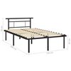 vidaXL Cadre de lit sans matelas noir m&eacute;tal 120x200 cm