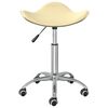 vidaXL Chaise pivotante de salle &agrave; manger Cr&egrave;me Similicuir