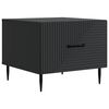 vidaXL Table basse avec tiroir Noir 49 x 50 x 40 cm Bois d'ing&eacute;nierie