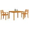 vidaXL Ensemble de salle &agrave; manger pour jardin 3 pcs Marron