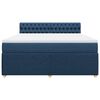 vidaXL Sommier &agrave; lattes de lit avec matelas Bleu 180x200 cm Tissu