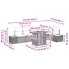 vidaXL Ensemble de canap&eacute; de jardin 7 pcs Noir Poly rotin