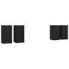 vidaXL Meubles TV 4 pcs Noir 30,5x30x60 cm Bois d'ing&eacute;nierie