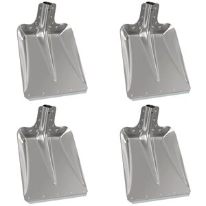 vidaXL T&ecirc;te de pelle 4 pcs Argent 43 x 32,5 cm Aluminium