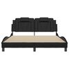 vidaXL Cadre de lit Viana sans matelas noir 160x200 cm similicuir