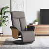 vidaXL Fauteuil inclinable de massage avec repose-pieds taupe tissu