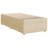 vidaXL Sommier à lattes de lit avec matelas Crème 80x200 cm Tissu