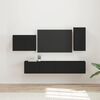 vidaXL Ensemble de meuble TV mural 4 pcs Noir Bois d'ing&eacute;nierie