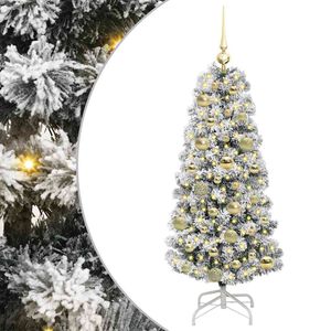 vidaXL Sapin de No&euml;l Artificiel &agrave; Branches Articul&eacute;es Vert et blanc