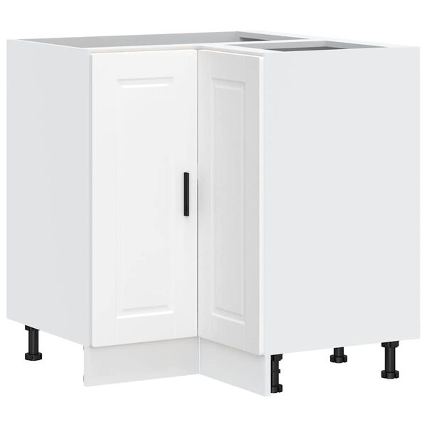 vidaXL Armoire d'angle de cuisine Porto blanc bois d'ingénierie