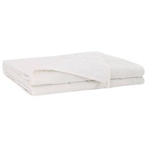 vidaXL Couverture Pond&eacute;r&eacute;e Blanc 122 x 183 cm 5 kg 100% Coton 205T