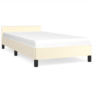 vidaXL Cadre de lit avec t&ecirc;te de lit sans matelas cr&egrave;me 80x200 cm
