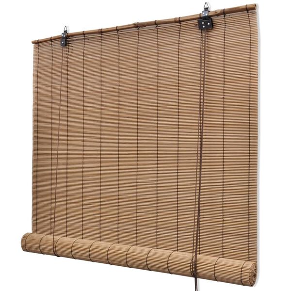 vidaXL Stores roulants en bambou 2 pcs Marron 120x220 cm