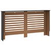 vidaXL Cache-radiateur noir 152x19x81,5 cm MDF