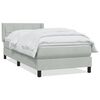 vidaXL Sommier &agrave; lattes de lit et matelas gris clair 80x220 cm velours