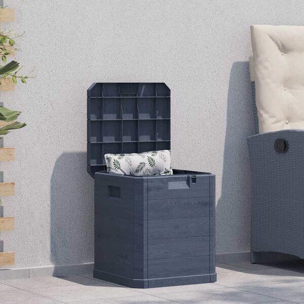 vidaXL Bo&icirc;te de rangement de jardin 90 L Anthracite