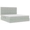 vidaXL Lit avec rangement et matelas Gris clair 160 x 200 cm Velours
