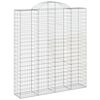 vidaXL Paniers &agrave; gabions arqu&eacute;s 12 pcs 200x50x220/240 cm Fer galvanis&eacute;