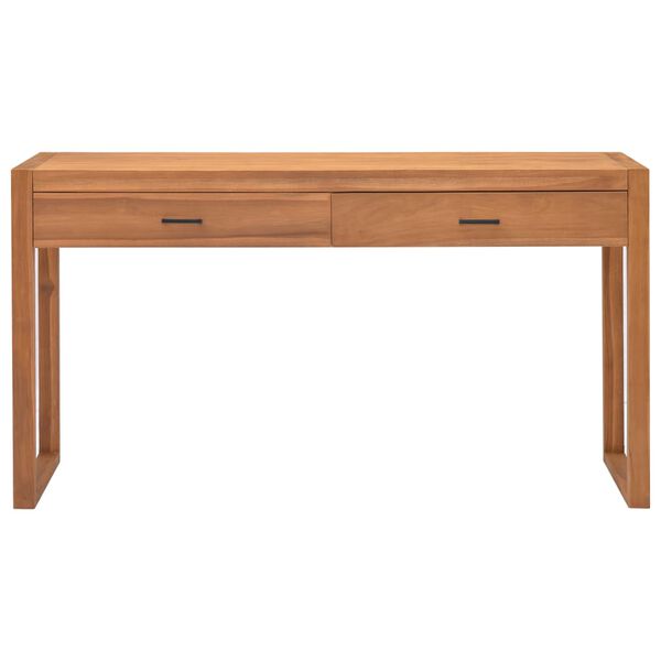 vidaXL Bureau avec 2 tiroirs 140x40x75 cm Bois de teck