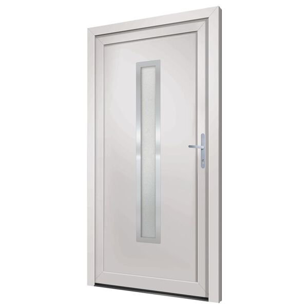 vidaXL Porte d'entr&eacute;e Blanc 108x208 cm PVC