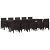 vidaXL Ensemble de salle &agrave; manger pour jardin 11 pc Rotin