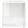 vidaXL Table d'appoint Blanc brillant 33x33x34,5 cm Agglom&eacute;r&eacute;