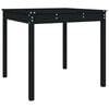 vidaXL Table de jardin noir 82,5x82,5x76 cm bois massif de pin