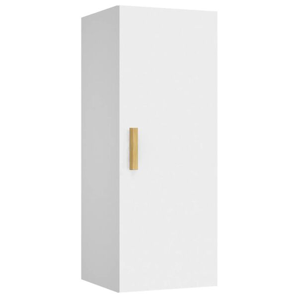 vidaXL Armoire murale Blanc 34,5x34x90 cm Bois d'ing&eacute;nierie