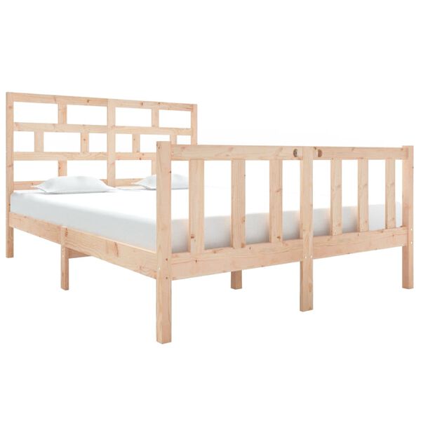 vidaXL Cadre de lit sans matelas bois de pin massif