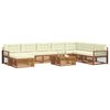 vidaXL Ensembles de canap&eacute;s avec coussin 9 pcs Naturel et Cr&egrave;me