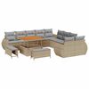 vidaXL Ensemble de canap&eacute; de jardin 13 pcs beige et gris clair