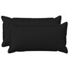vidaXL Housse de coussin 2 pc HOUTEN Noir 40 x 80 cm Lin synth&eacute;tique