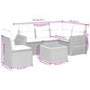 vidaXL Salon de jardin 6 pcs avec coussins noir r&eacute;sine tress&eacute;e